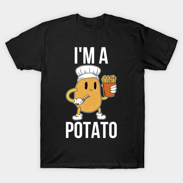 Im A Potato Funny Vegan Gift T-Shirt by CatRobot